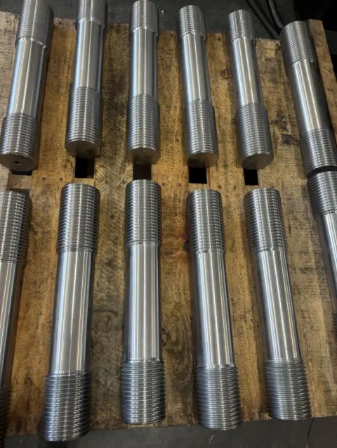 3"-4 UNC-2A x 16.75" Coupling Bolt in ASTM A193 Grade B7 — machined by Innovation Fasteners, Houston