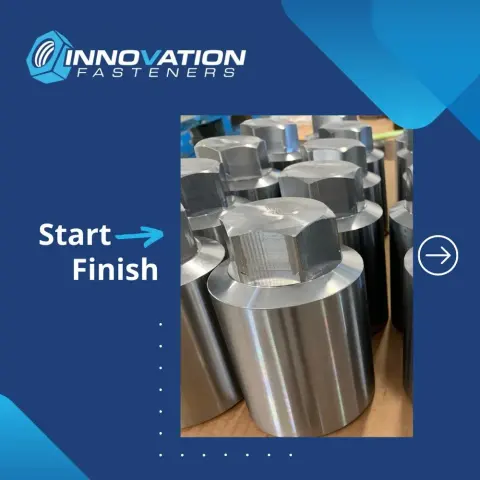 3"-8 UN Cap Nut to Drawing in ASTM A194 Grade 7 — machined by Innovation Fasteners, Houston