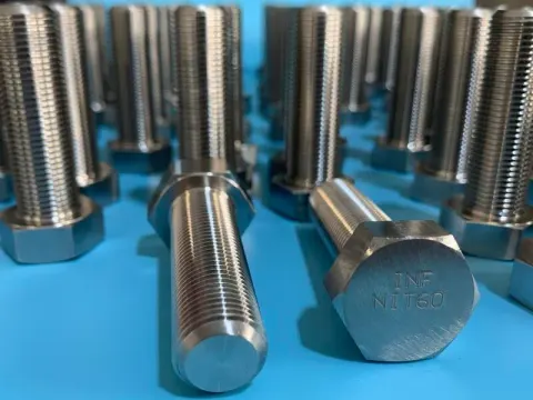 5/8"-18 UNF x 2" Hex Head Cap Screw in Nitronic 60 — machined by Innovation Fasteners, Houston