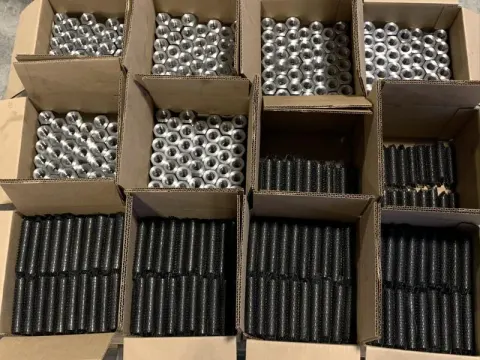 Fully Threaded Studbolts and Heavy Hex Nuts, Duplex 2205 in Duplex 2205 (UNS S31803 / S32205) — machined by Innovation Fasteners, Houston