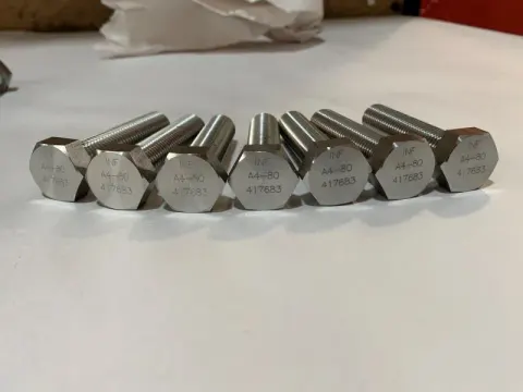 M16-2.0 x 70 mm Hex Head Cap Screw, Fully Threaded in A4-80 stainless (ISO 3506-1) — machined by Innovation Fasteners, Houston