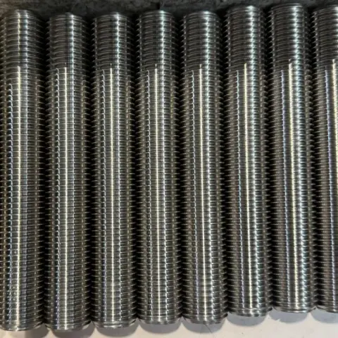 M27 x 3.0 x 170 MM Allthread Stud in 321 Stainless Steel — machined by Innovation Fasteners, Houston